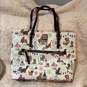 Dooney & Bourke Red and Pink Disney-Themed Tote Bag